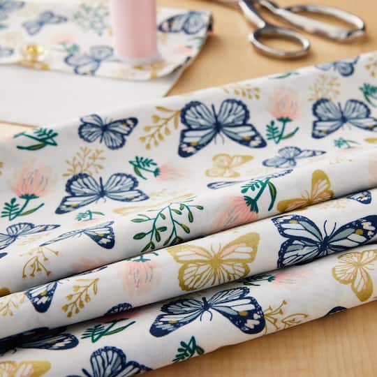 Camelot Fabrics Up, Up Away Butterfly Novelty Cotton Fabric
